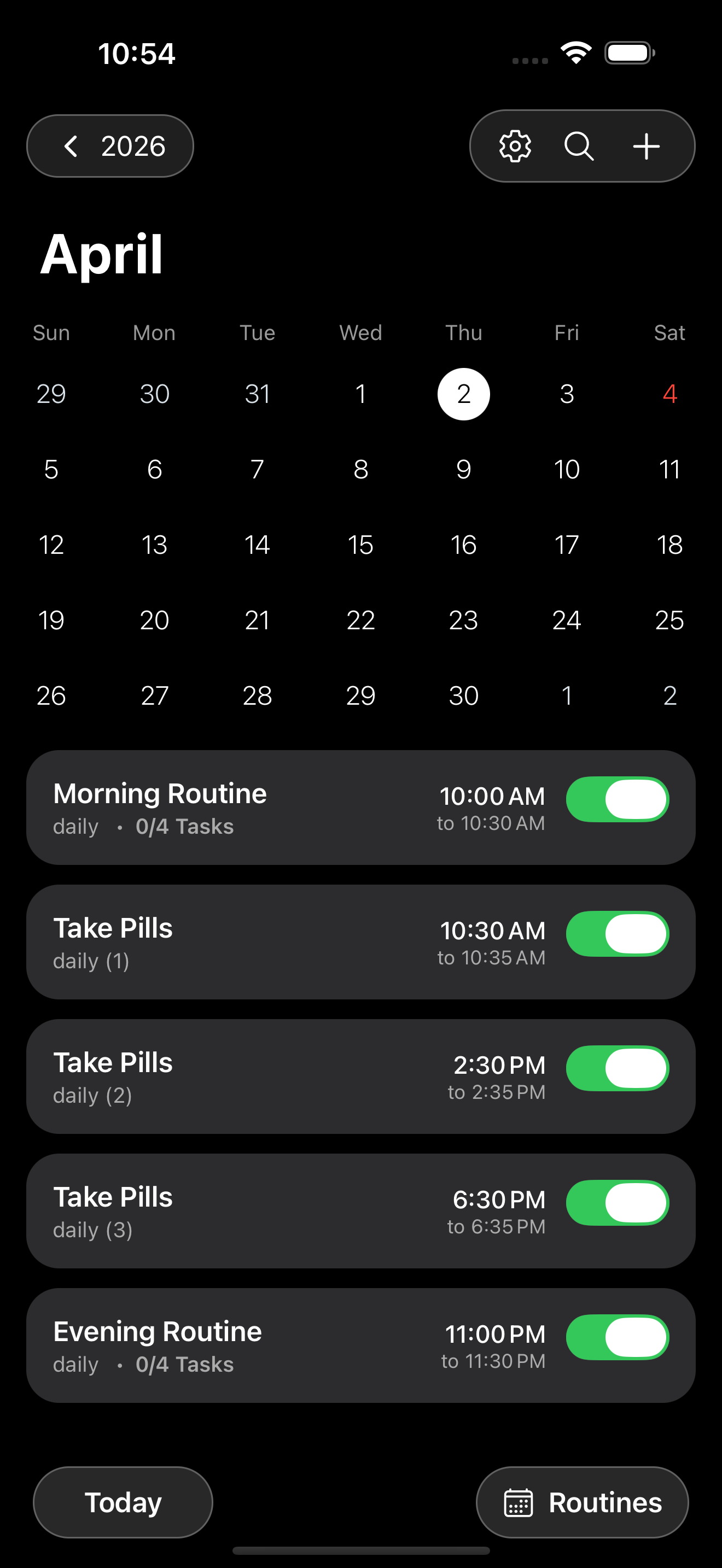 Routine Driven App Screenshot
